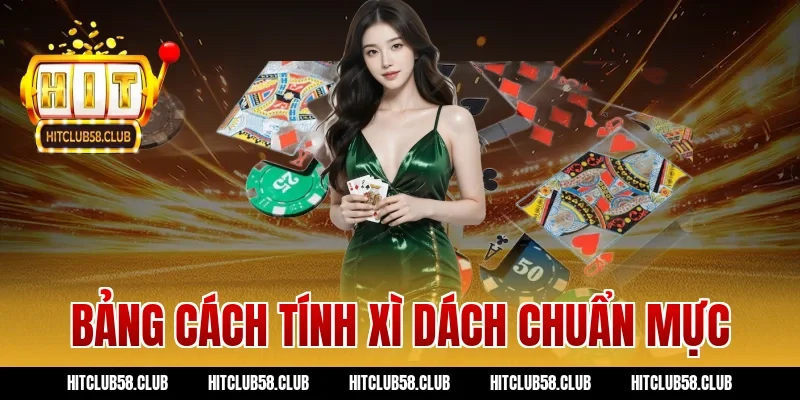 Bảng cách tính xì dách chuẩn mực